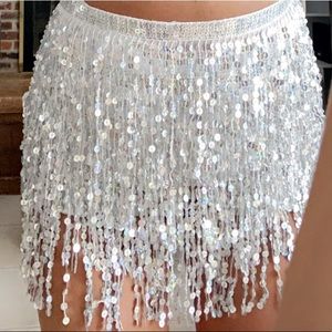 Wrap around sequins skirt